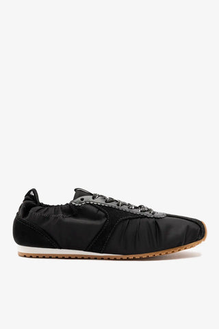 Stella Lite Sneaker In Black Nylon and Suede Sneaker Larroudé