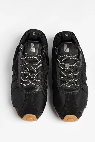 Stella Lite Sneaker In Black Nylon and Suede Sneaker Larroudé