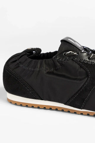 Stella Lite Sneaker In Black Nylon and Suede Sneaker Larroudé
