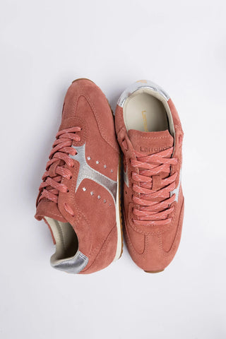 Stella Sneaker Dusty Rose Suede Sneaker Larroudé