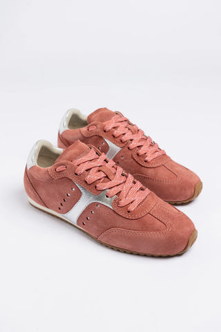 Stella Sneaker Dusty Rose Suede Sneaker Larroudé