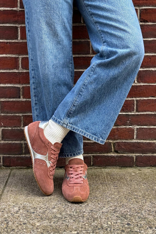 Stella Sneaker Dusty Rose Suede Sneaker Larroudé