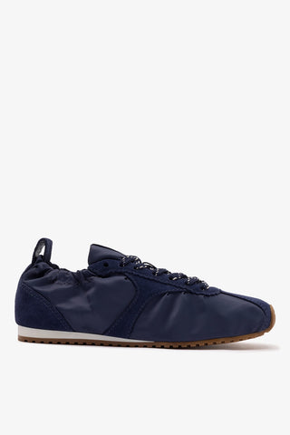 Stella Lite Sneaker In Navy Nylon and Suede Womens - Shoes - Sneakers Larroudé