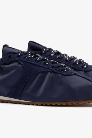 Stella Lite Sneaker In Navy Nylon and Suede Sneaker Larroudé