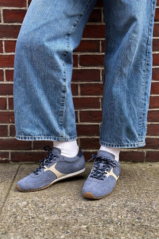Stella Sneaker Niagara Blue Suede Sneaker Larroudé