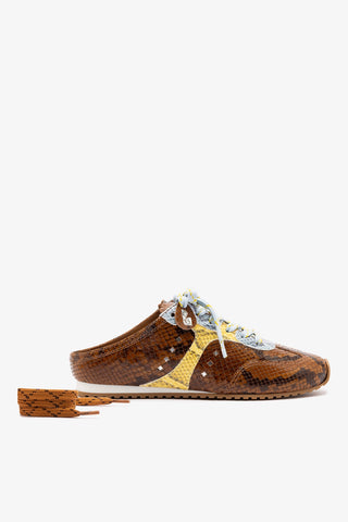 Stella Mule In Python Printed Leather