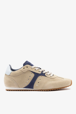 Stella Sneaker Oyster Gray Suede Sneaker Larroudé