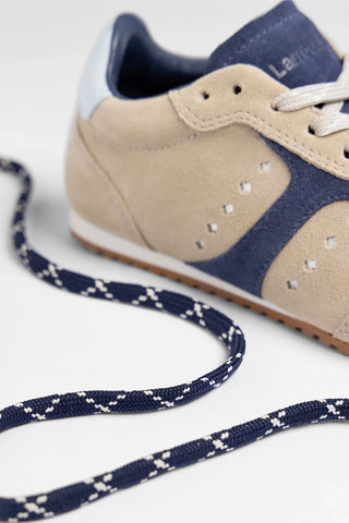 Stella Sneaker Oyster Gray Suede Sneaker Larroudé