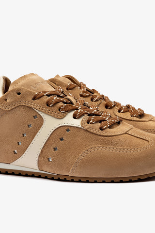 Stella Sneaker In Peanut Suede