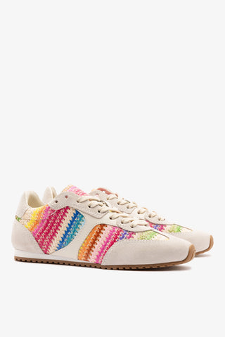 Stella Sneaker Rainbow Raffia Sneaker Larroudé