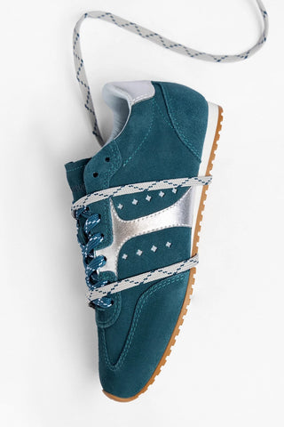 Stella Sneaker Teal Suede