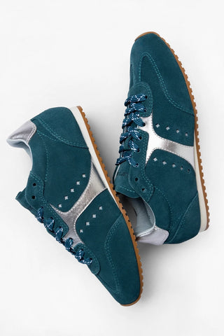 Stella Sneaker Teal Suede
