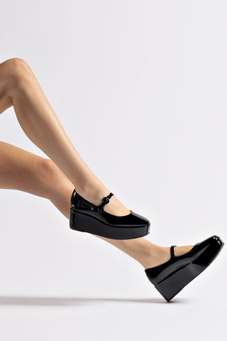 Blair Flatform In Black Patent Leather