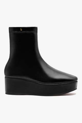 Dani Flatform Boot In Black Leather