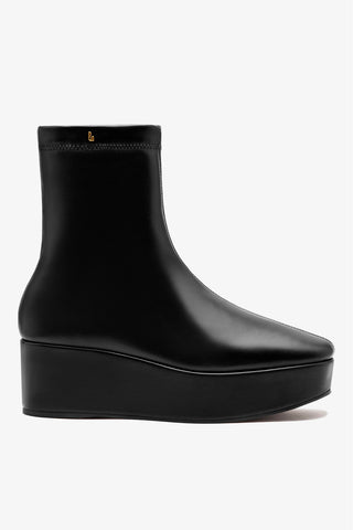 Dani Flatform Boot In Black Leather