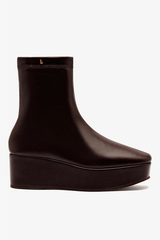 Dani Flatform Boot In Brown Leather