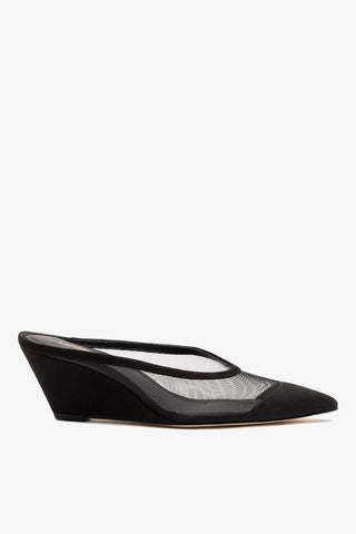 Loulou Mesh Mule Black — Larroudé