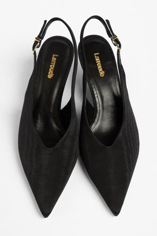 Loulou Pump Black Arianna Fabric Pump Larroudé