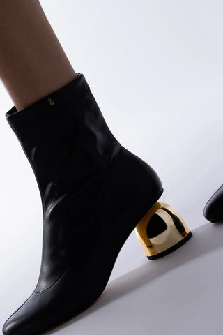 Dew Drop Boot Black Stretch Boot Larroudé
