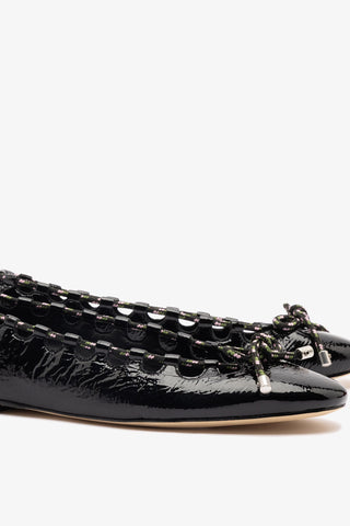 Gallina Ballet Flat In Black Patent Leather