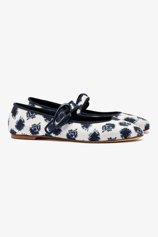 Larroudé x Jonathan Cohen Verona Ballet Flat In Tiedye Ocean Linen