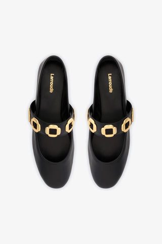 Milan Ballet Flat In Black Leather