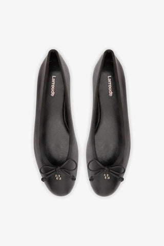 Pavlova Ballet Flat In Black Leather Ballet Larroudé