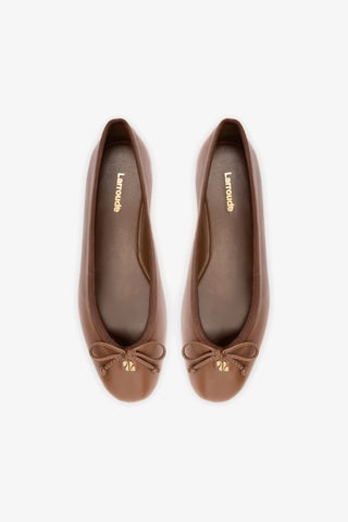 Pavlova Ballet Flat In Burnt Umber Leather