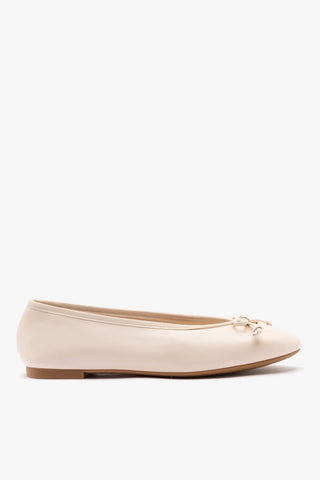 Pavlova Ballet Flat Puff Cream Leather