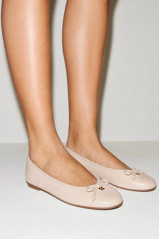 Pavlova Ballet Flat Puff Cream Leather
