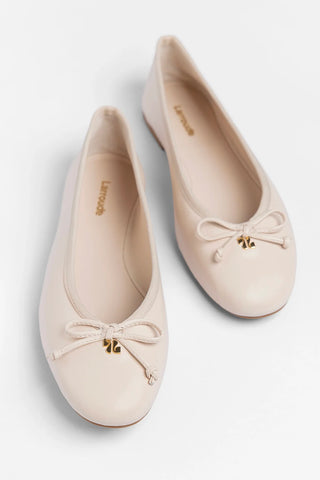 Pavlova Ballet Flat Puff Cream Leather