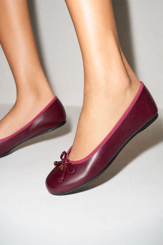Pavlova Ballet Flat Ruby Leather Ballet Larroudé
