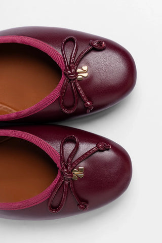 Pavlova Ballet Flat Ruby Leather Ballet Larroudé