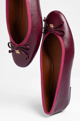 Pavlova Ballet Flat Ruby Leather Ballet Larroudé