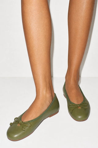 Pavlova Ballet Flat Seaweed Leather