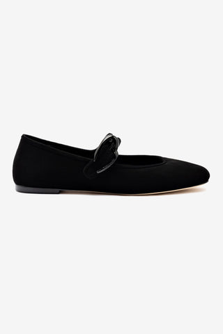 Verona Ballet Flat In Black Suede