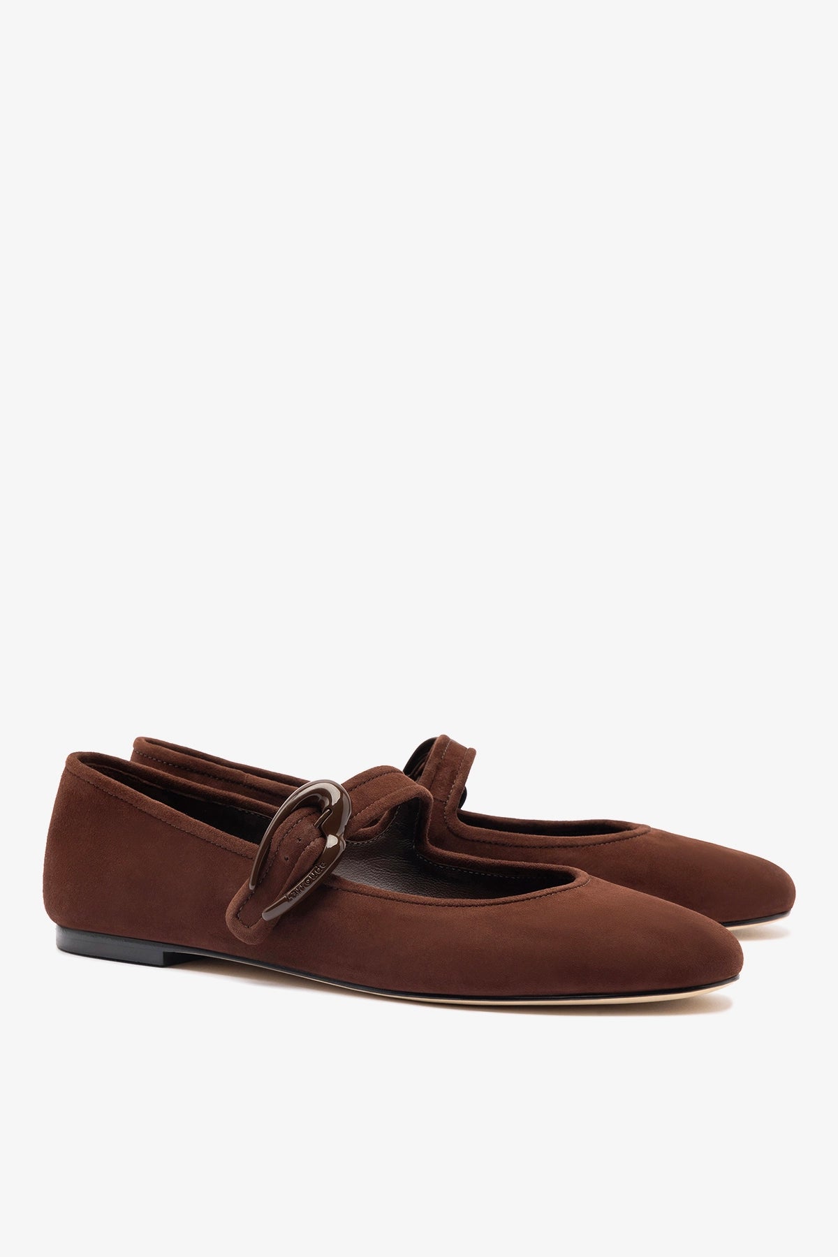 Verona Ballet Flat In Brown Suede - Flats - Larroud Larroude Verona Ballet Flat In Brown Suede - Flats - Larroud Larroude