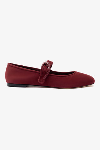 Verona Ballet Flat In Burgundy Suede