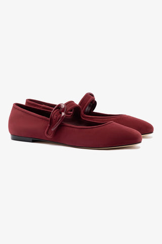 Verona Ballet Flat In Burgundy Suede