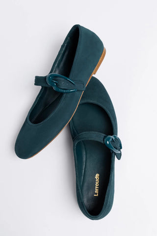 Verona Ballet Flat Deepsea Velvet Ballet Larroudé