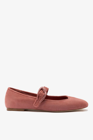Verona Ballet Flat Dusty Rose Suede Ballet Larroudé