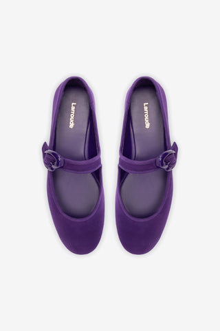 Verona Ballet Flat In Eggplant Suede