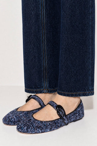 Verona Ballet Flat Midnight Blue Tweed
