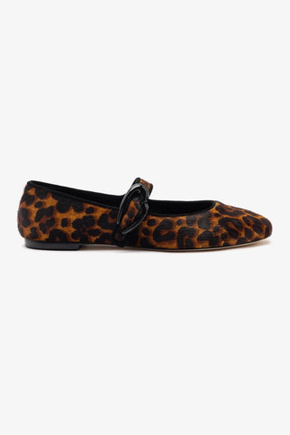 Verona Ballet Flat In Leopard Print Calf Hair