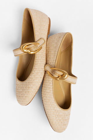 Verona Ballet Flat Natural Raffia Ballet Flat Larroude