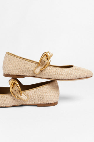 Verona Ballet Flat Natural Raffia Ballet Flat Larroude