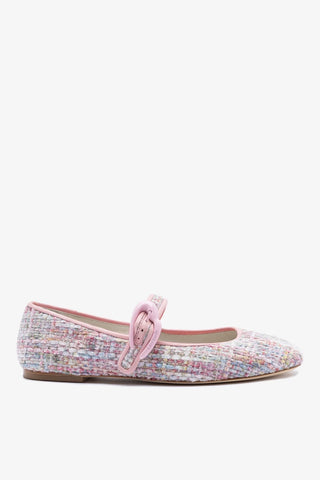 Verona Ballet Flat Tulip Printed Tweed