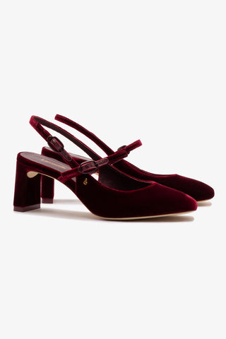 Georgina Pump In Wine Velvet