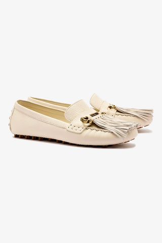 Joy Mocassin In Ivory Leather