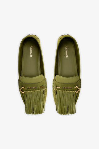 Joy Mocassin In Seaweed Suede